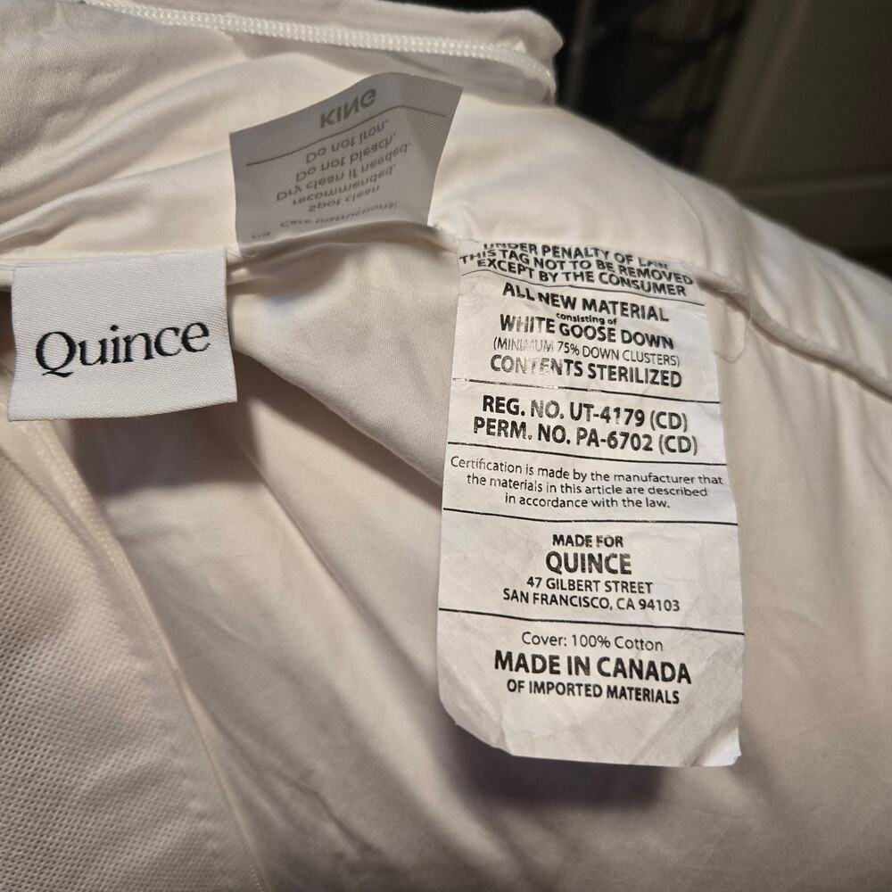 NEW Quince Luxe Goose Down King Pillow Firm/ Extra Firm - Picture 7 of 7